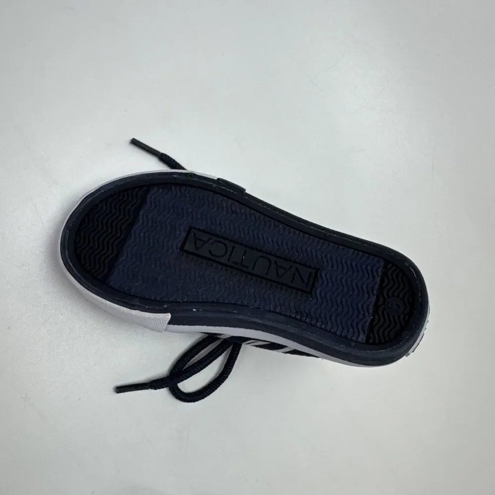 Baby Toddler Boys Size 5 NAUTICA Navy Blue Lace Shoes Breathable Sailboat
